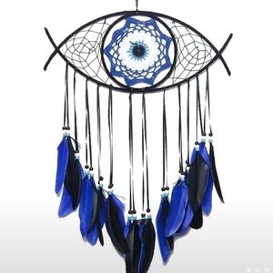 Evil eye dream catcher black